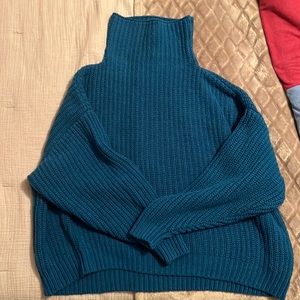 Free People Swim Too Deep Cardigan Sweater size S - Mykonos Blue